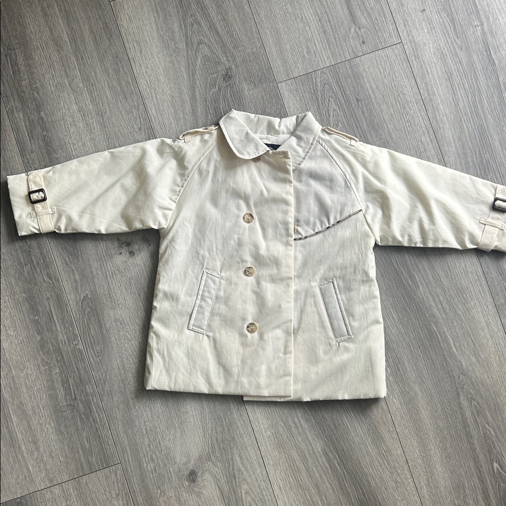Burberry Kids Cream Pea Coat
